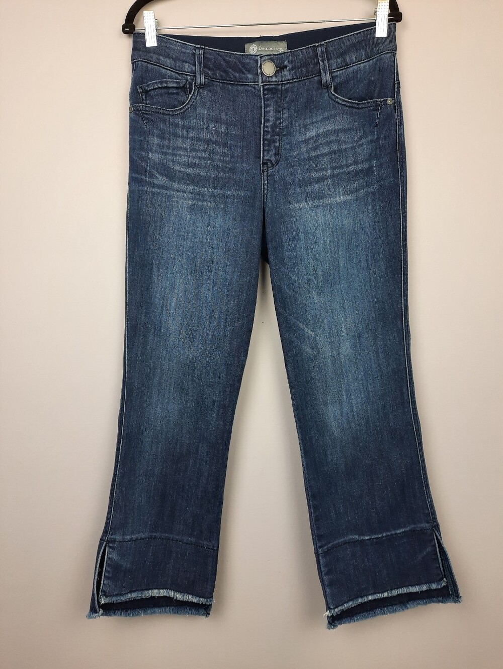 Democracy Ab Technology Boho Raw Hem Straight Leg Ankle Jeans size 10